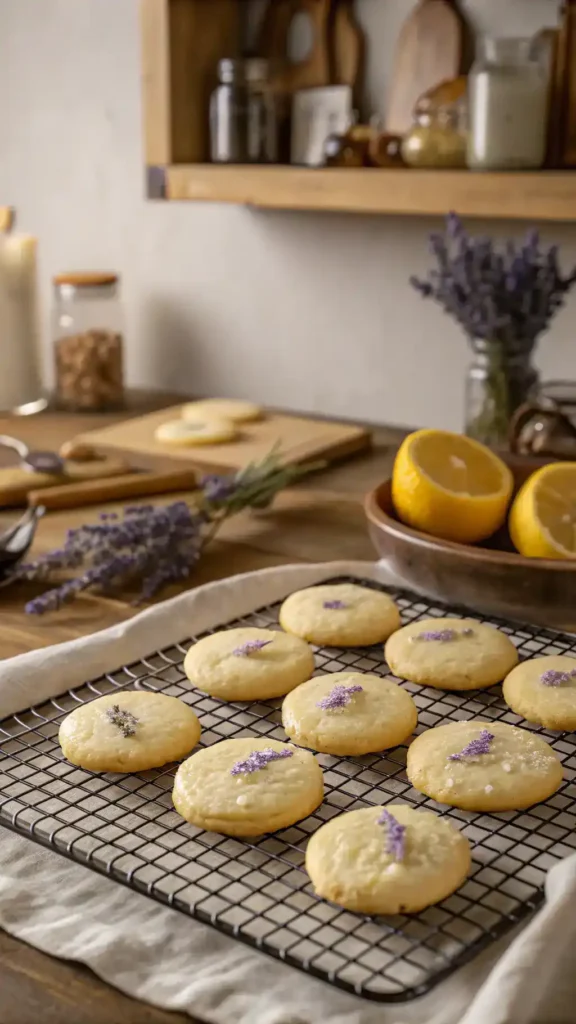 Freshly baked Lavender Lemon Cookies
