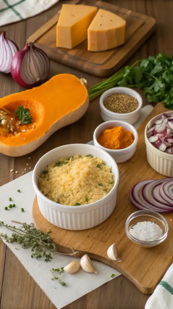 Ingredients for Butternut Squash Casserole