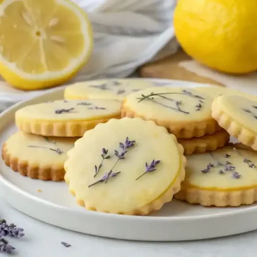 Lavender Lemon Cookies on a plate
