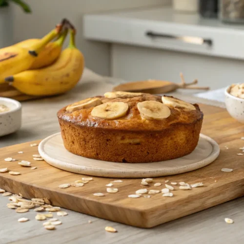 Healthy Bariatric Banana Recipe with a golden brown crust.