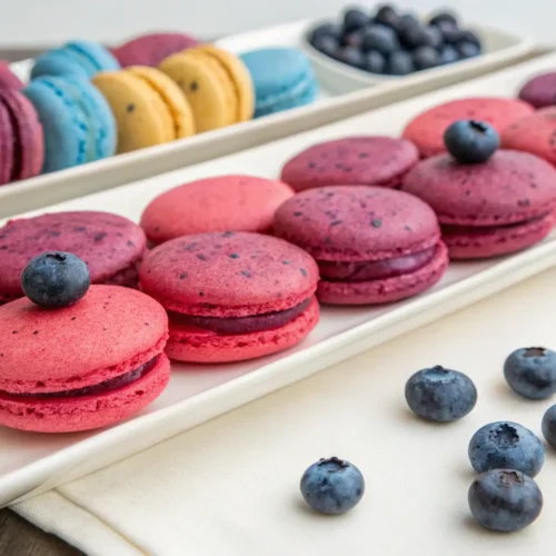 Colorful cookies made with vibrant ingredients