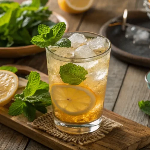 Refreshing herbal cordial drink.