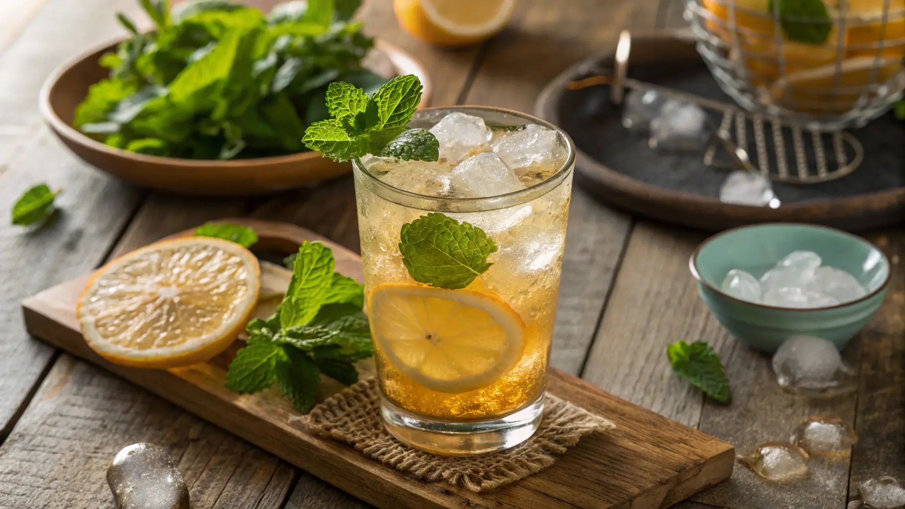 Refreshing herbal cordial drink.