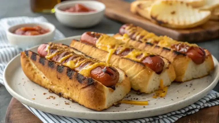 Finished Air Fryer Grilled Cheese Hot Dogs