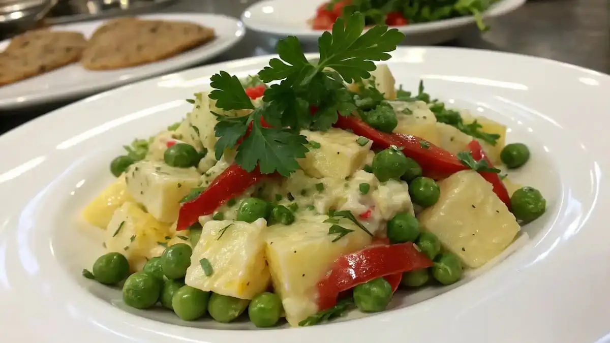 Delicious ozette potato salad served in a bowl.