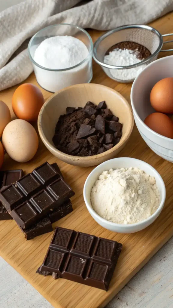 Ingredients for Decadent Air Fryer Chocolate Lava Cakes