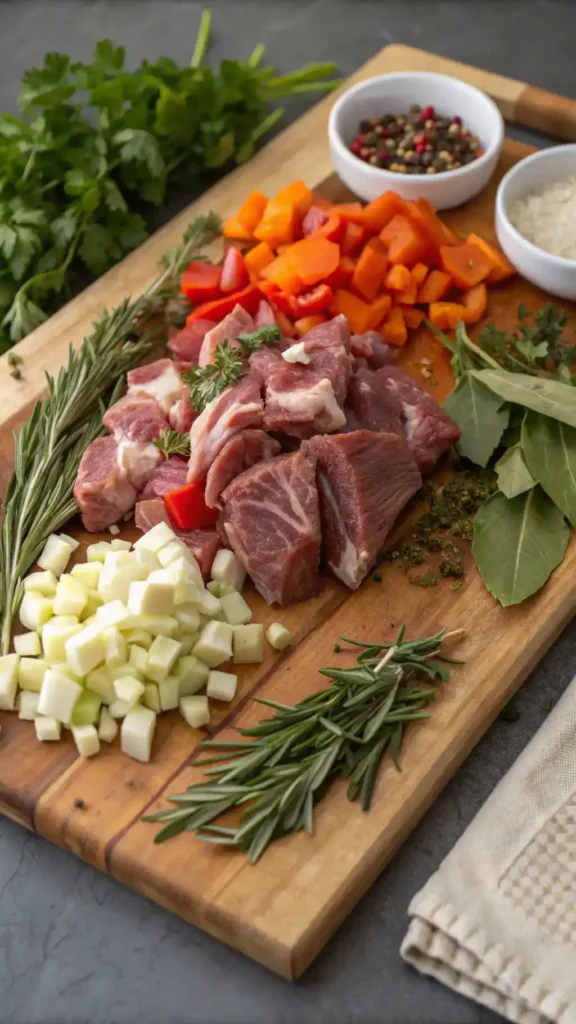 Ingredients for Lamb Ragu d'Abruzzo