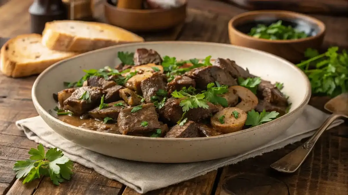 Delicious beef kidney recipe French rognon