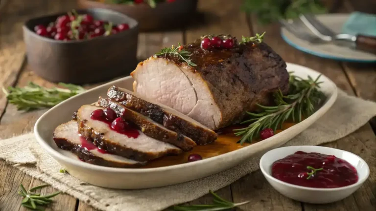 Cranberry Balsamic Glazed Beef Roast