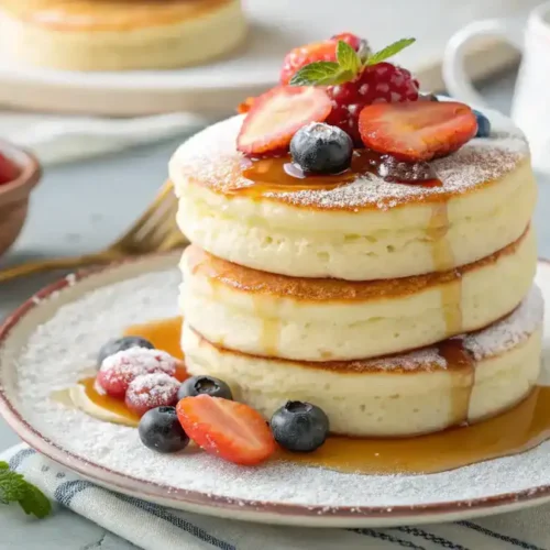 Fluffy Japanese Soufflé Pancakes