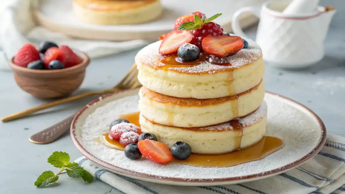 Fluffy Japanese Soufflé Pancakes