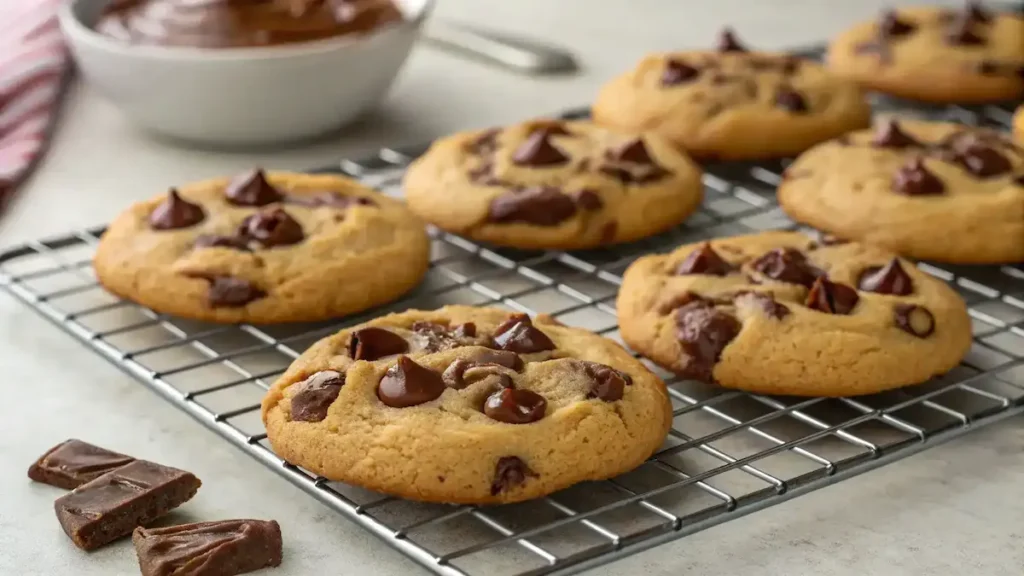 Freshly baked Small Batch Chocolate Chip Cookies