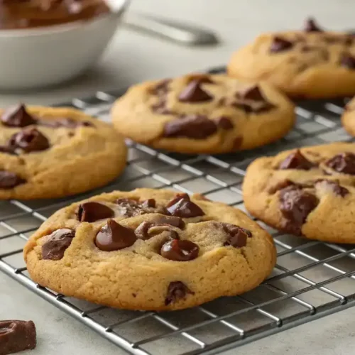 Freshly baked Small Batch Chocolate Chip Cookies