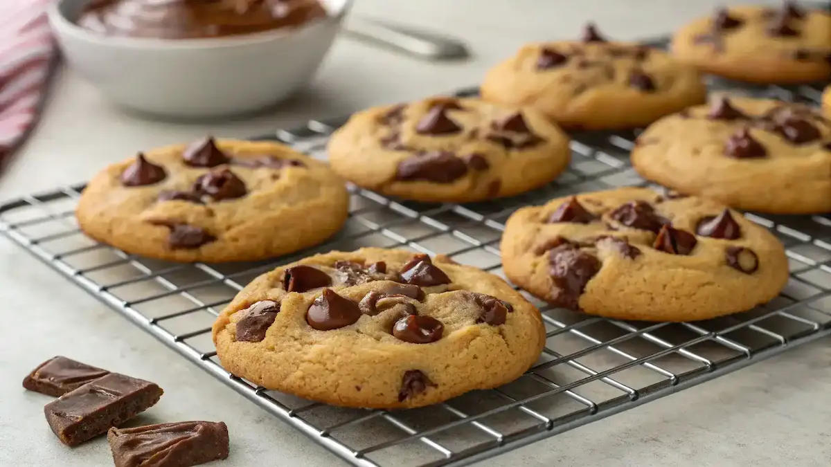 Freshly baked Small Batch Chocolate Chip Cookies