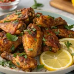 Za'atar Chicken Wings on a plate