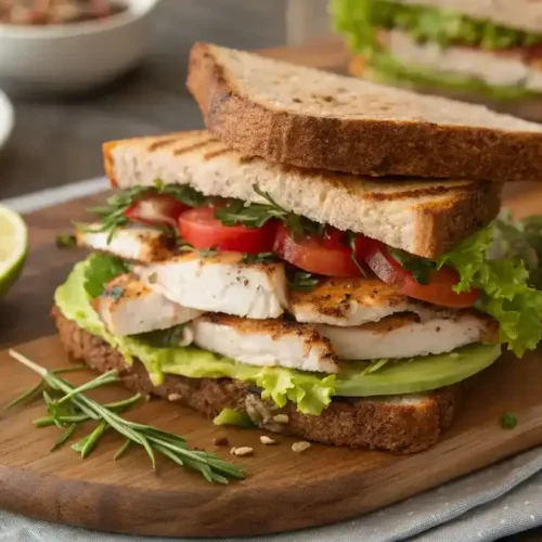 Delicious Chicken Club Sandwich