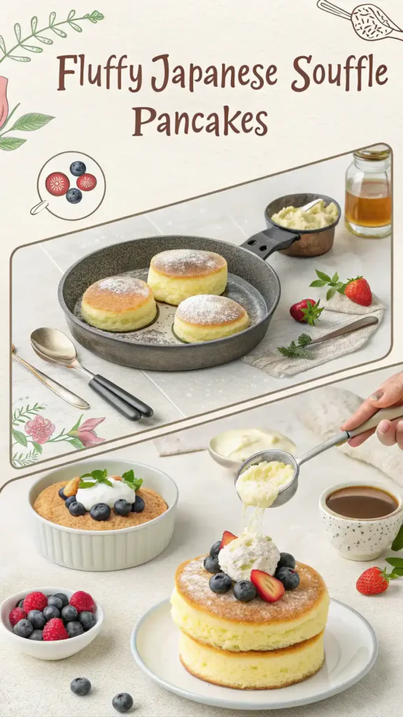 Making Fluffy Japanese Soufflé Pancakes