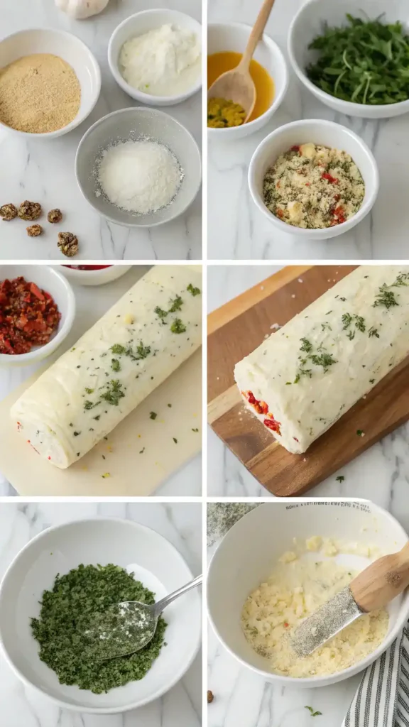 Making Italian Cheese Log