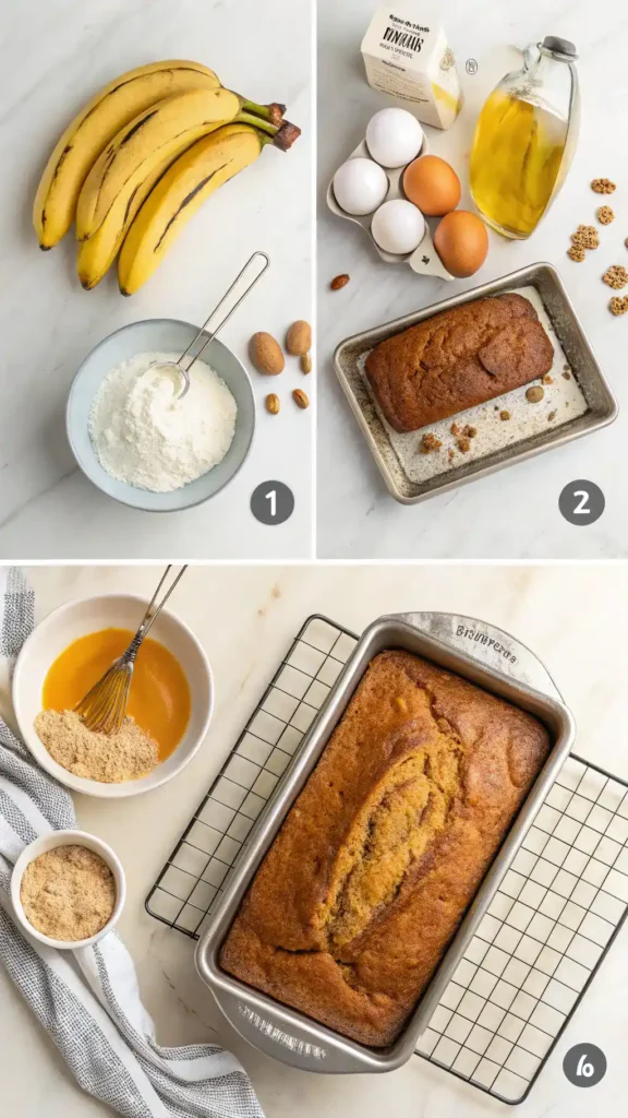 Step-by-step guide to making moist banana bread