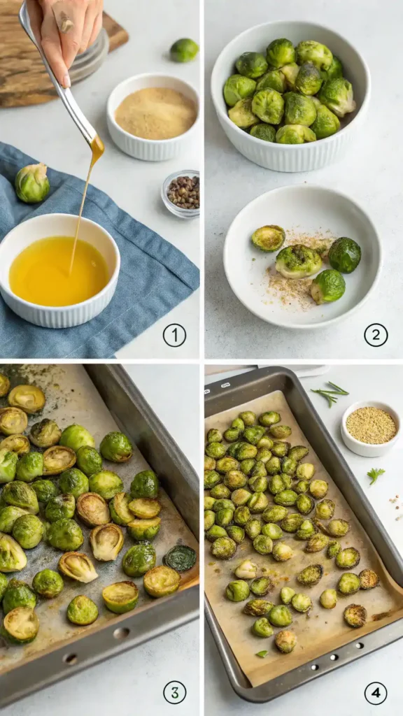 Step-by-step guide to making roasted brussel sprouts