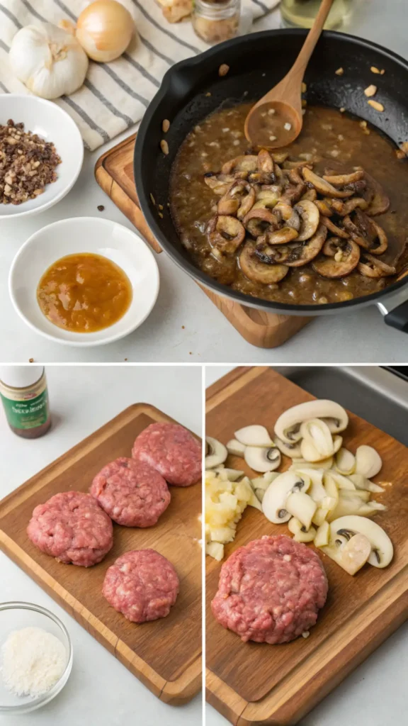 Cooking Salisbury Steak with Mushroom Gravy