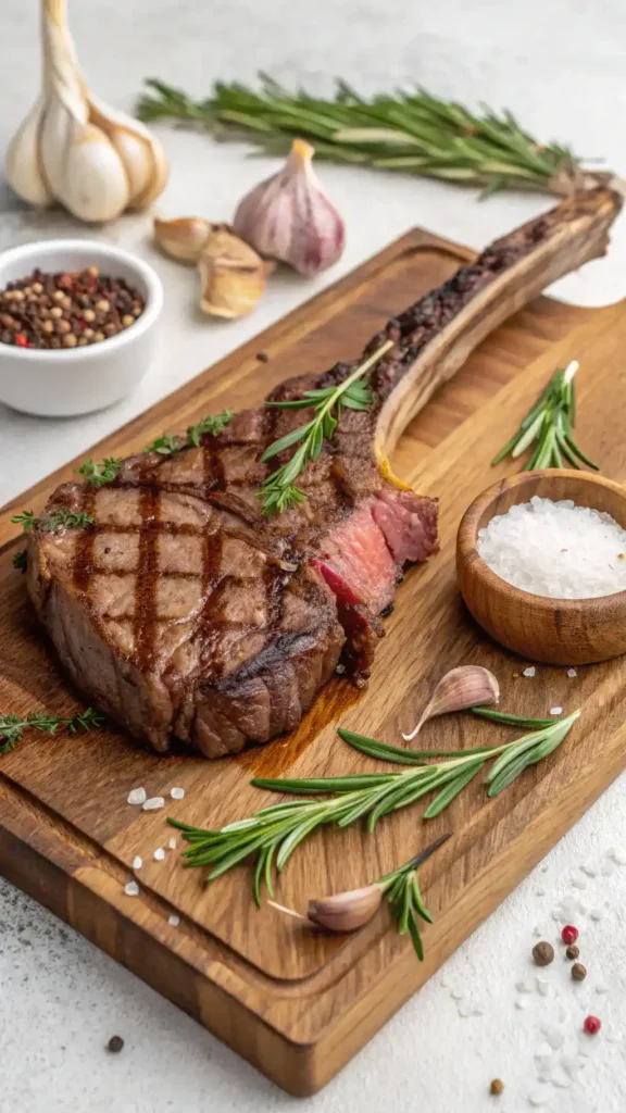 Perfectly cooked Tomahawk Steak