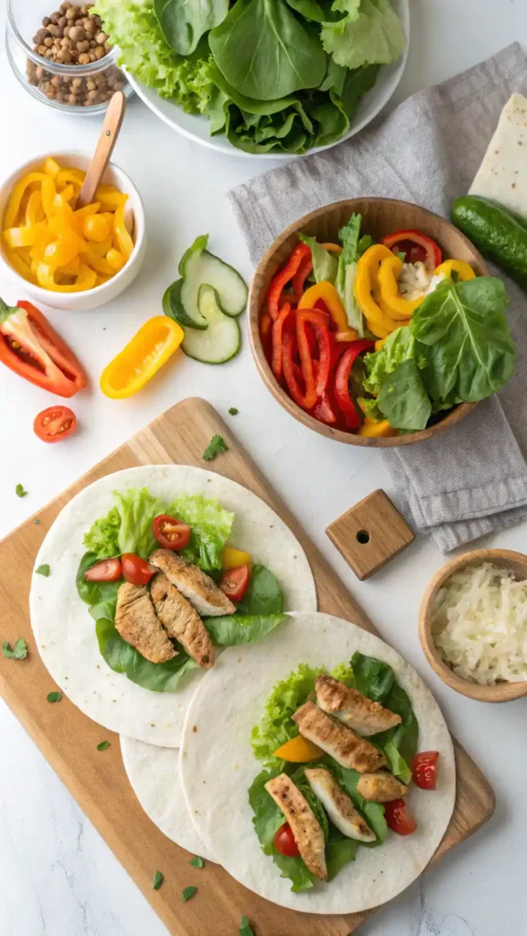How to make wraps with fresh ingredients