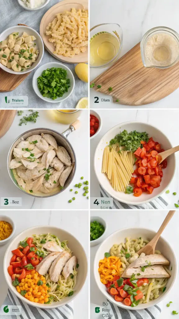 Step-by-step Chicken Pasta Salad Recipe