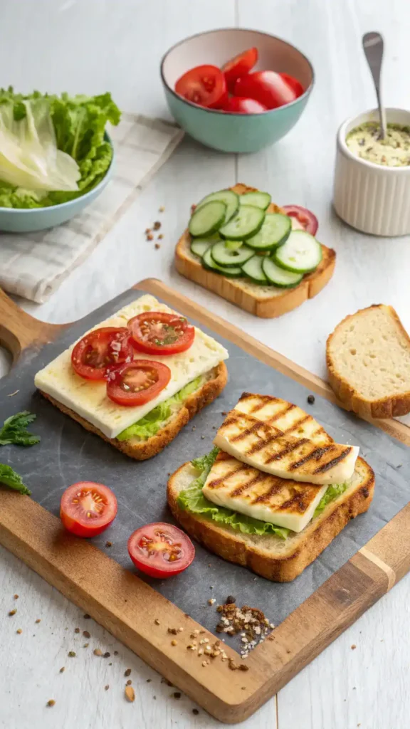 How to make a halloumi sandwich