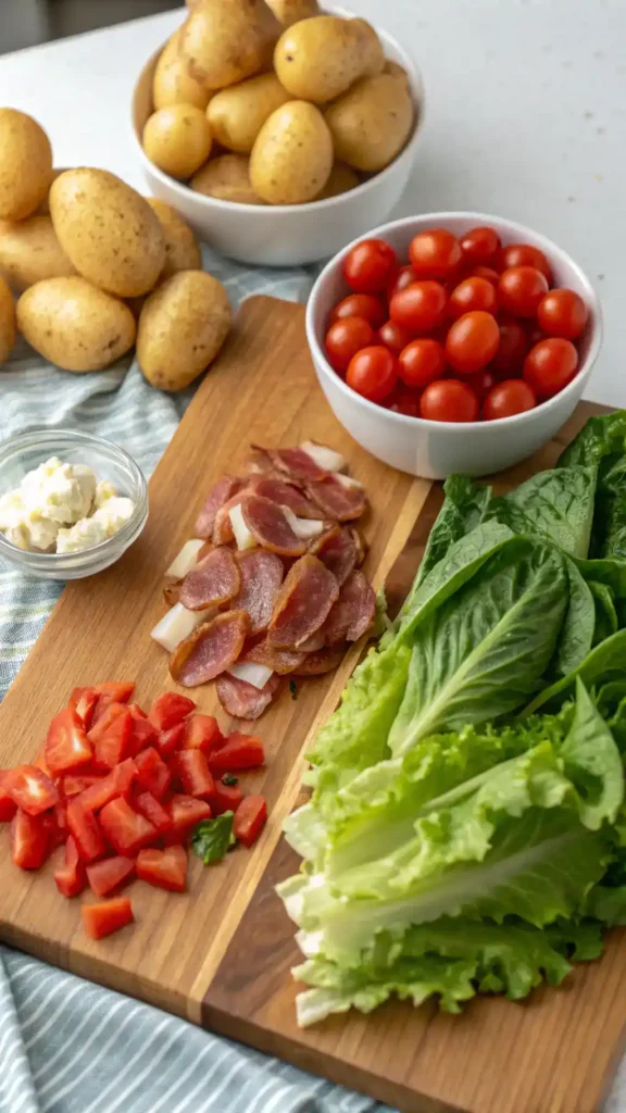 Ingredients for BLT Potato Salad