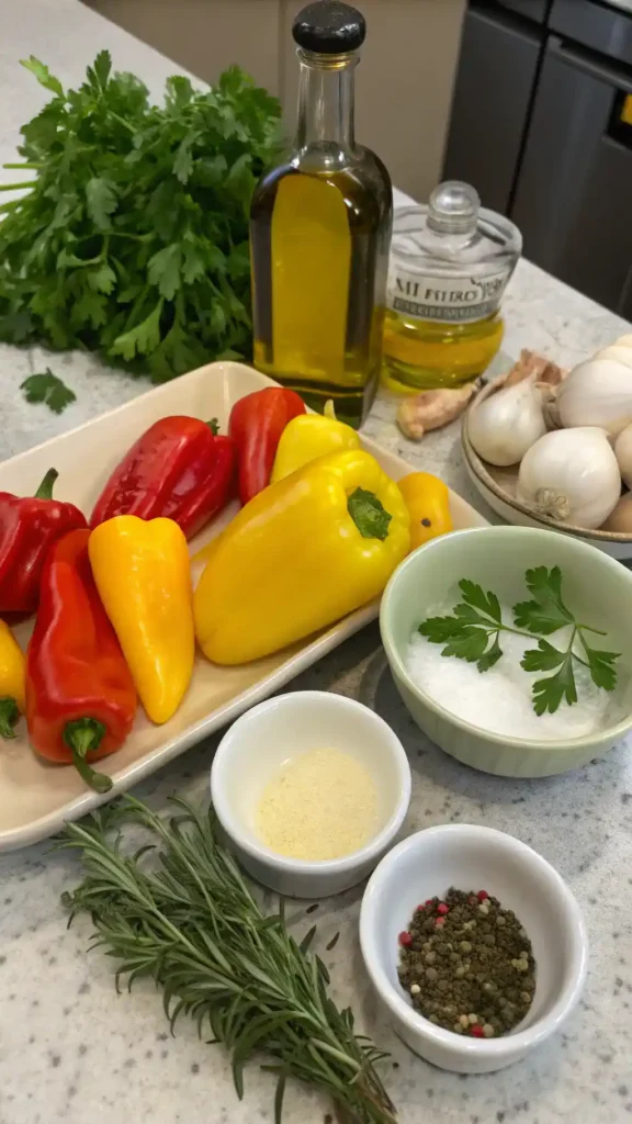 Ingredients for banana peppers