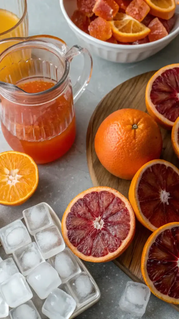 Ingredients for Blood Orange Juice