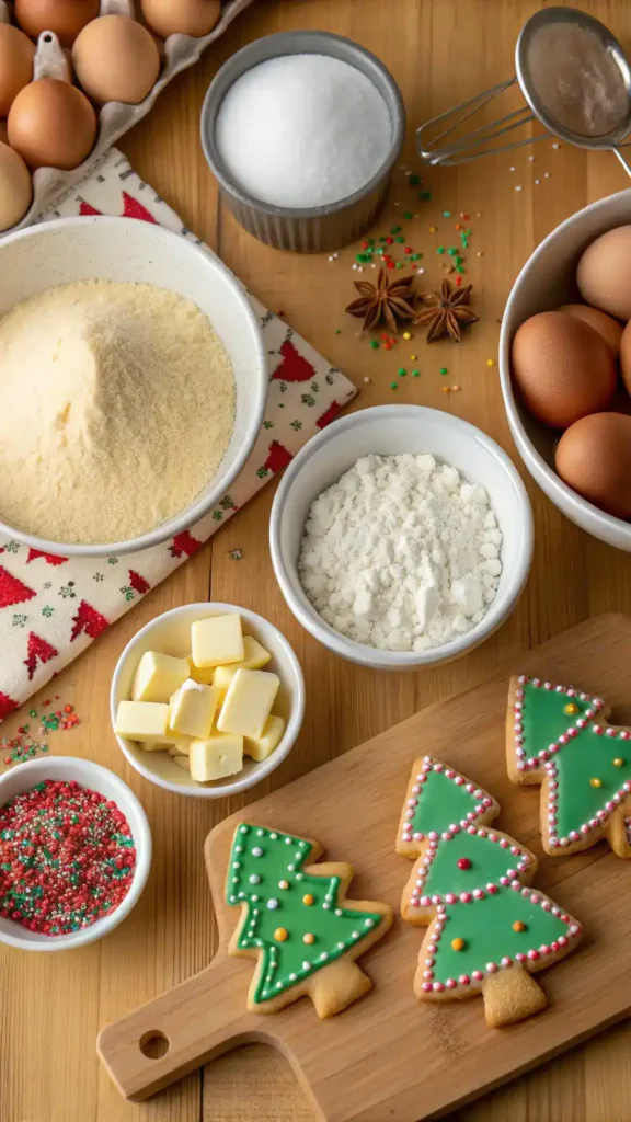 Ingredients for Christmas Sugar Cookies