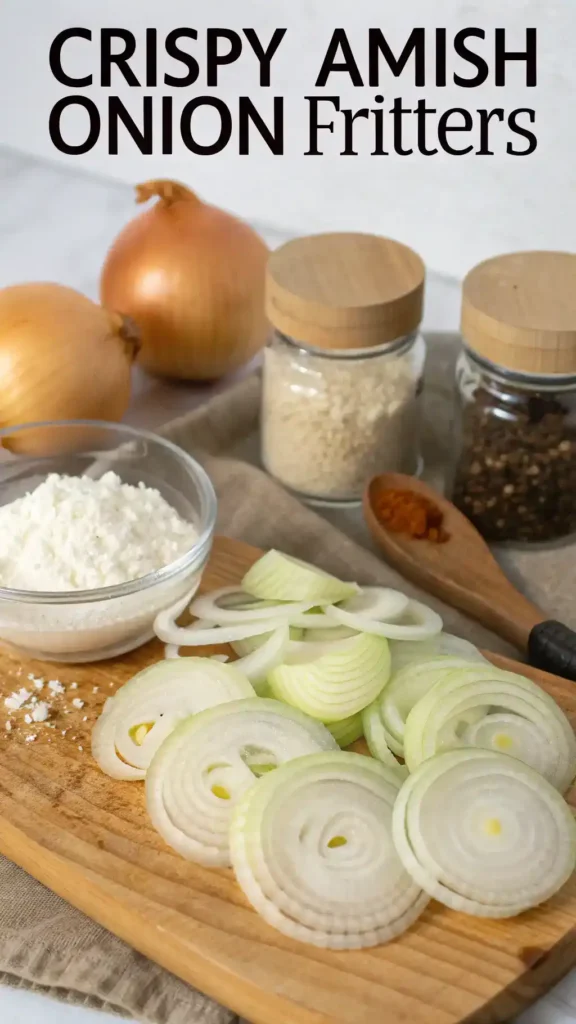 Ingredients for Crispy Amish Onion Fritters