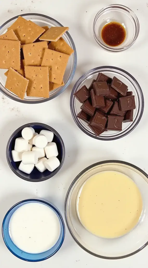 Ingredients for Crispy Fried S’mores Bites