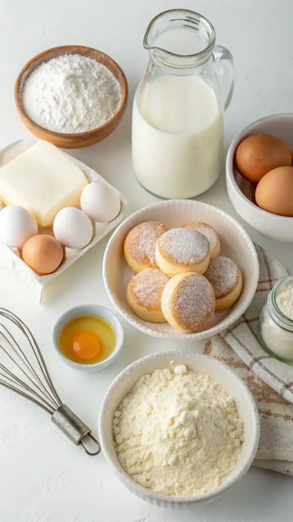 Ingredients for Fluffy Japanese Soufflé Pancakes