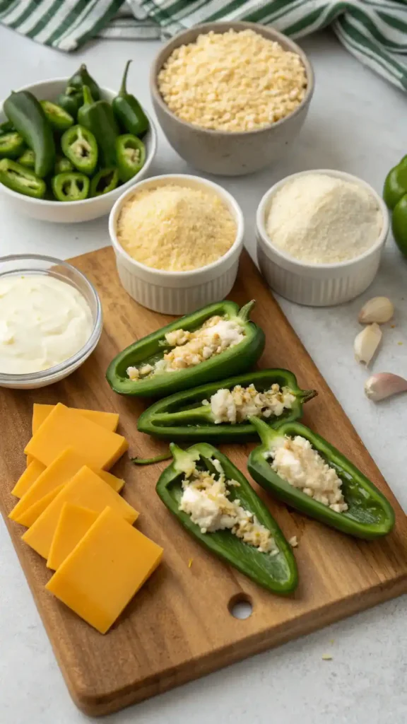 Ingredients for Jalapeño Poppers