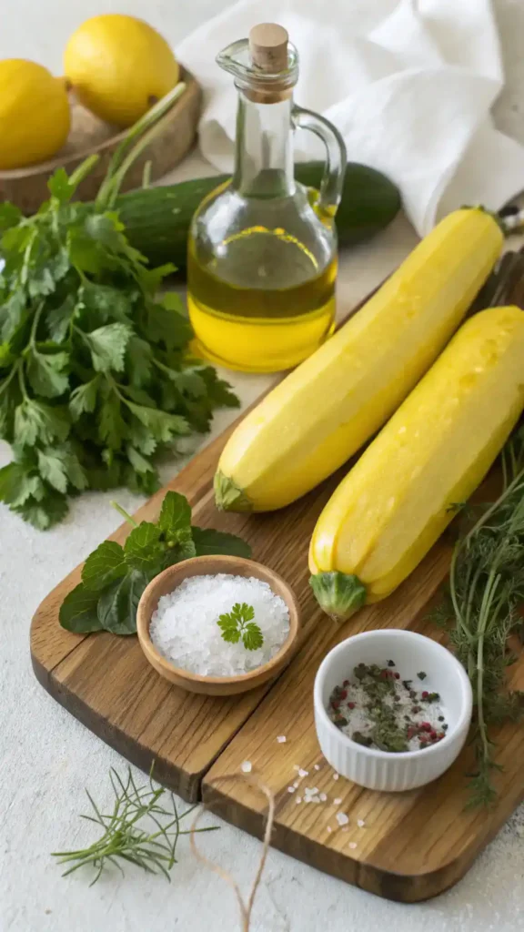 Ingredients for Lemon Cucumber dish