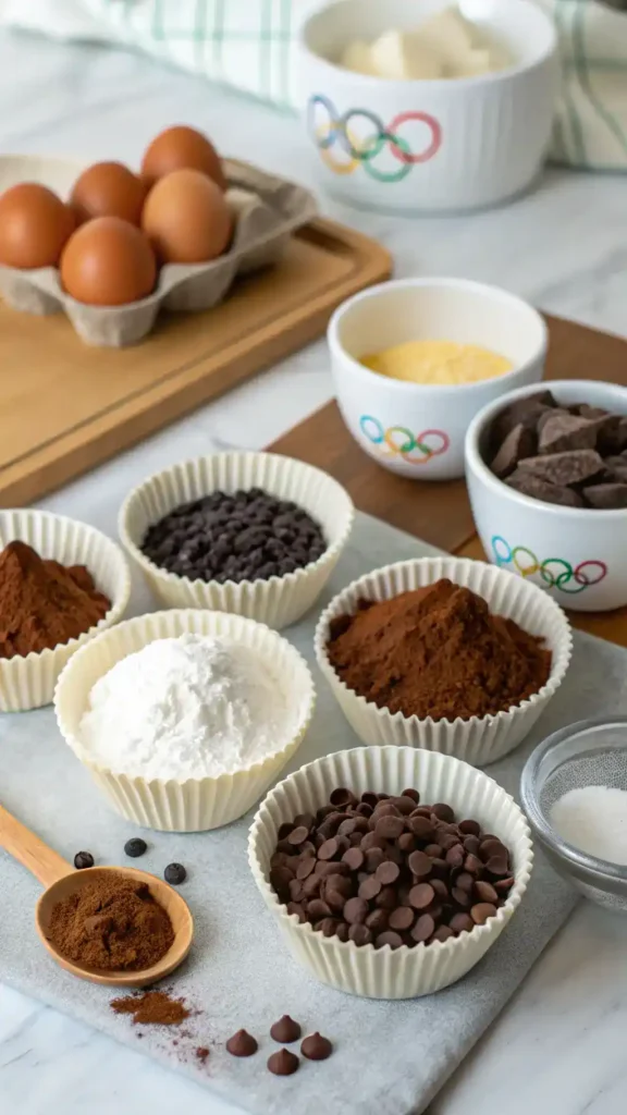 Ingredients for Olympic Chocolate Muffins