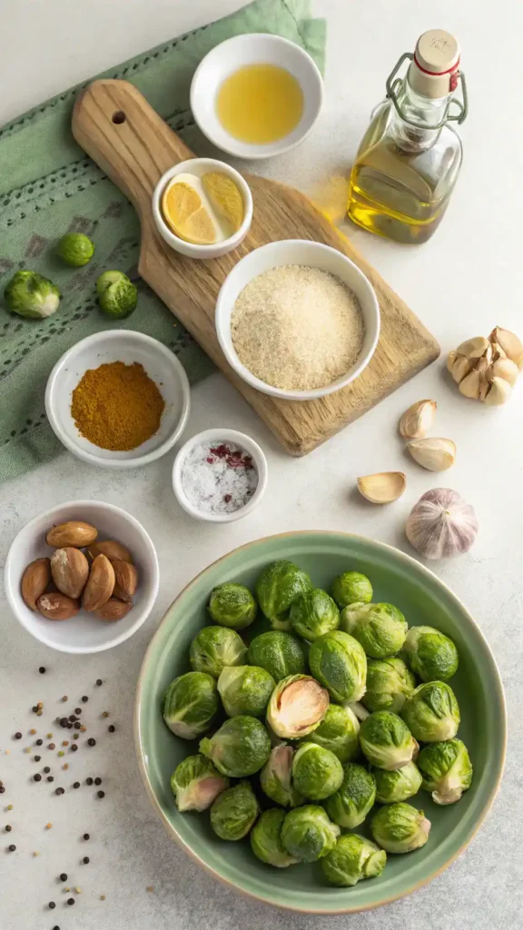 Ingredients for roasted brussel sprouts