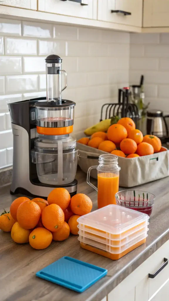 Ingredients for storing orange juice