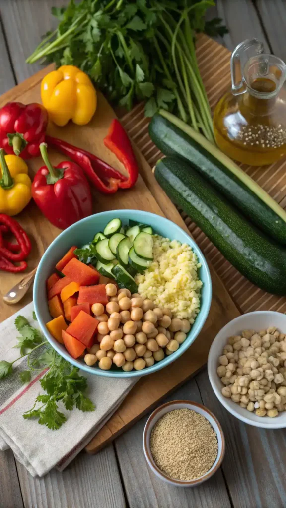 Fresh ingredients for family meals