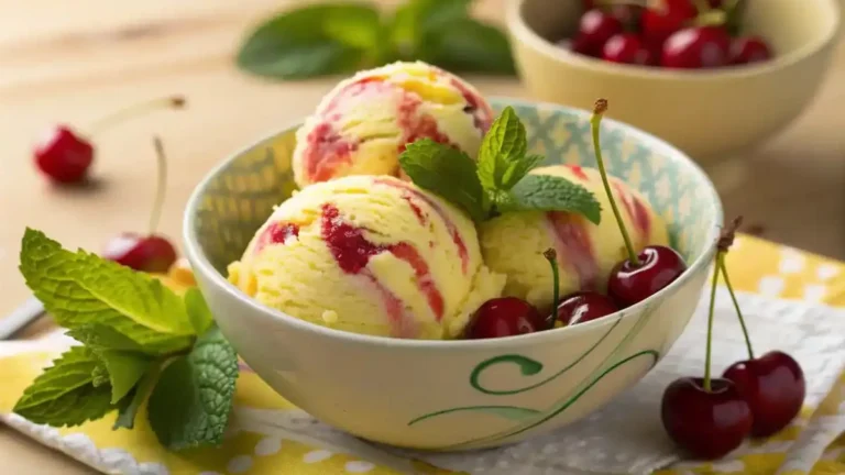 Delicious Lemon Cherry Gelato