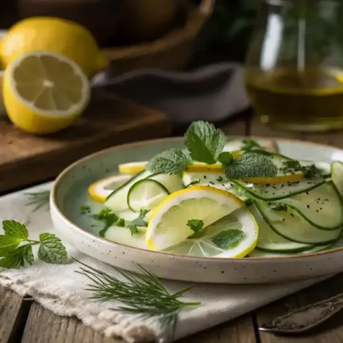 Plated Lemon Cucumber dish