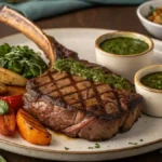 Tomahawk Steak with sides
