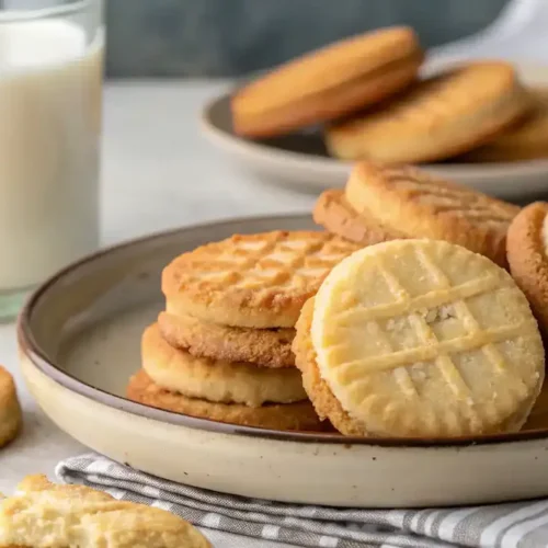 Delicious Vanilla Wafer Cookies served on a plate.