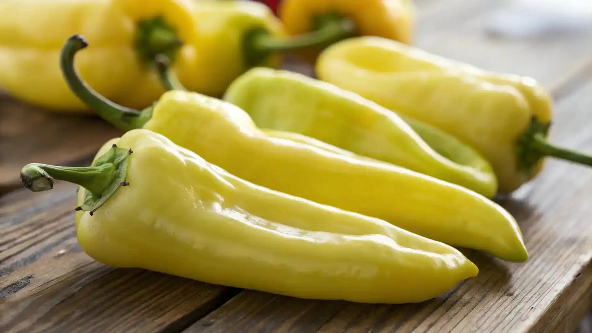 Close-up of banana peppers
