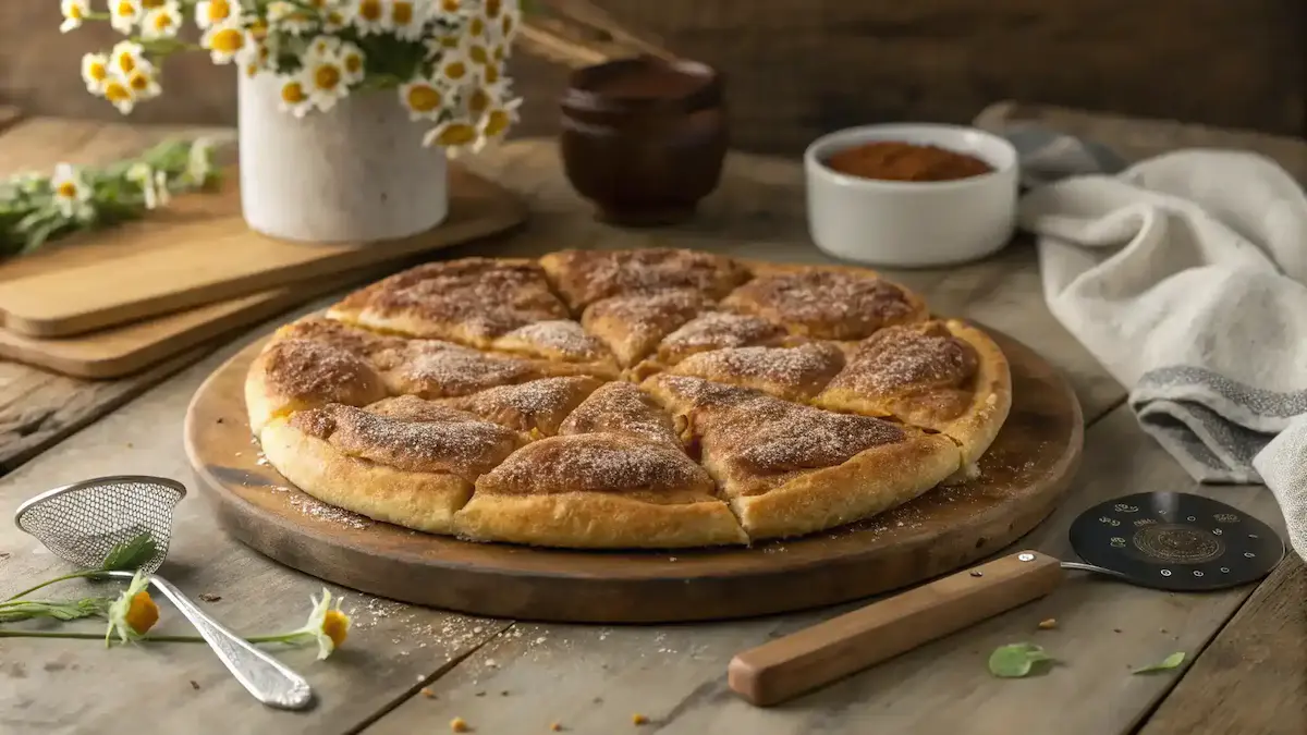 Cinnamon-Sugar Pizza Made with Crescent Rolls