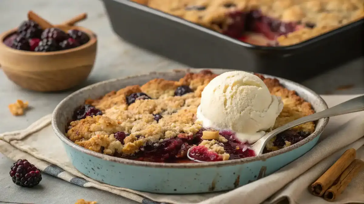 Freshly Baked Blackberry Crumble