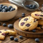 Freshly Baked Blueberry Cheesecake Cookies